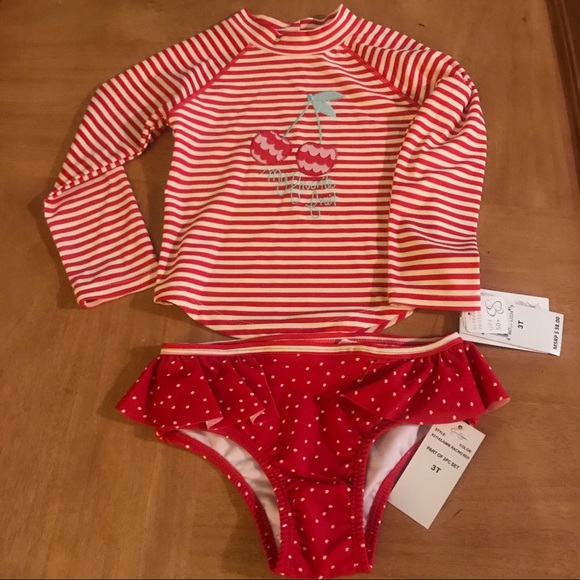Jessica Simpson Other - Jessica Simpson NWT Swim Set 3T Red/ white